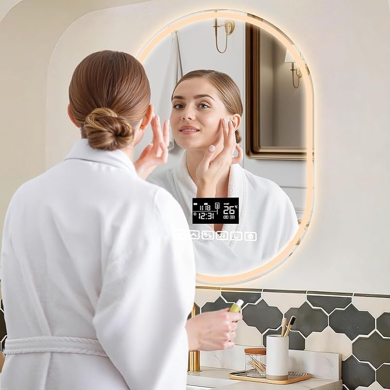 Oval LED Bathroom Mirror with Lights | 23.62\