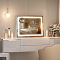 LED Lighted Makeup Mirror with Detachable 10X Magnification, Smart Touch Control, 3 Adjustable Lighting Modes, Stepless Dimming, 360° Rotation, Lighted Makeup Mirror for Home, Bathroom, Or Dressing Table, Perfect Gift for Birthday, Mom Gifts